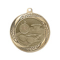 2-1/4 Inch Swimming Medal in Antique Gold, Silver, or Bronze with Insert