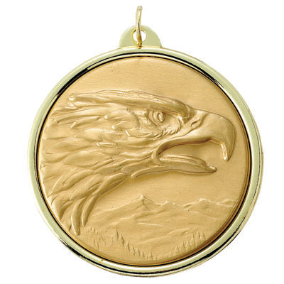 2-3/16 INCH MEDAL FRAME, EAGLE MEDALLION - MULTIPLE COLORS