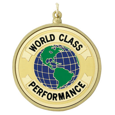 2 3/16 INCH MEDAL FRAME, WORLD CLASS PERFORMANCE MEDALLION - MULTIPLE COLORS