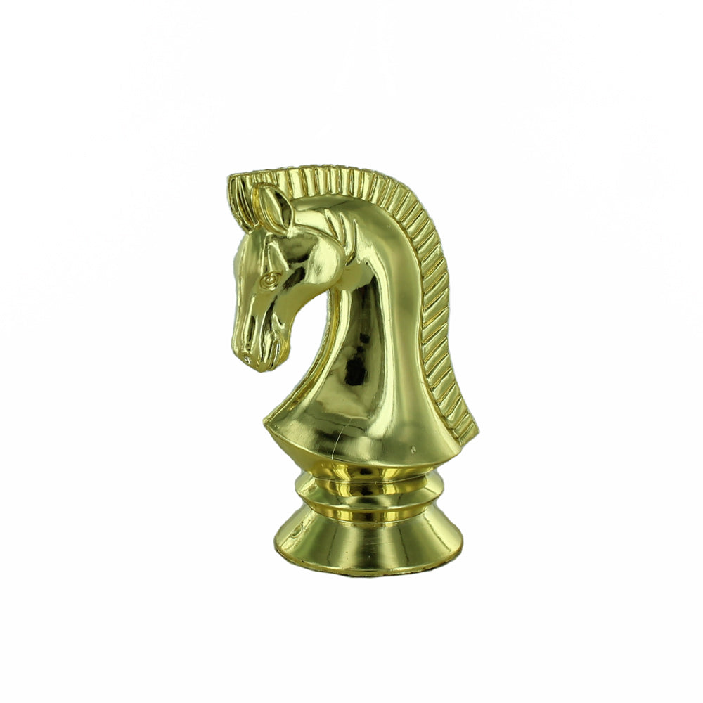 2 3/4 GOLD PLASTIC CHESS KNIGHT FIGURE