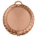 2-3/4 INCH BRIGHT BRONZE WREATH MEDAL FRAME HOLDS 2 INCH INSERT