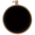 2-3/4 INCH DIE CAST TWO SIDED BRONZE MEDAL WITH 2 INCH RECESSED BLACK DISCS BOTH SIDES