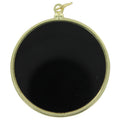 2-3/4 INCH DIE CAST TWO SIDED GOLD MEDAL WITH 2 INCH RECESSED BLACK DISCS BOTH SIDES