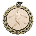 2 3/4 INCH MEDAL FRAME WITH SOCCER MALE MEDALLION - MULTIPLE COLORS