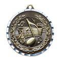 2-3/4 Inch 3-D Music Medal in Antique Brass, Pewter or Bronze Finish
