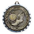 2-3/4 Inch 3-D Running Medal in Antique Brass, Pewter or Bronze Finish