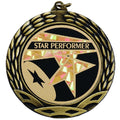 2-3/4 INCH WREATH MEDAL FRAME HOLDS 2 INCH INSERT, MULTIPLE COLORS