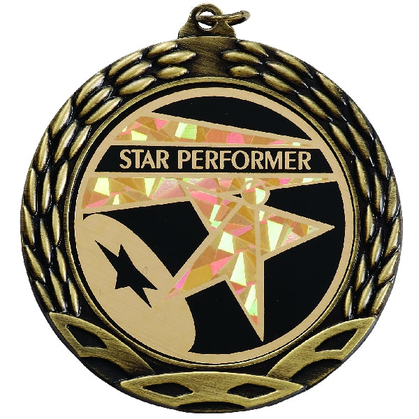 2-3/4 INCH WREATH MEDAL FRAME HOLDS 2 INCH INSERT, MULTIPLE COLORS