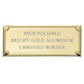 2-7/16 X 1 GOLD ALUMINUM PLATE