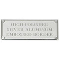2-7/16 X 1 SILVER ALUMINUM PLATE