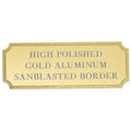 2-7/8 X 1-1/16 GOLD ALUMINUM PLATE