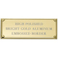 2-7/8 X 1-1/16 GOLD ALUMINUM PLATE