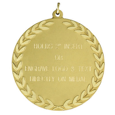 2-9/16 INCH DIE STRUCK MEDAL FOR ENGRAVING OR HOLDS 2 INCH INSERT - MULTIPLE COLORS