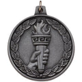 2 Inch Die-Struck Achievement Torch Medal in Silver
