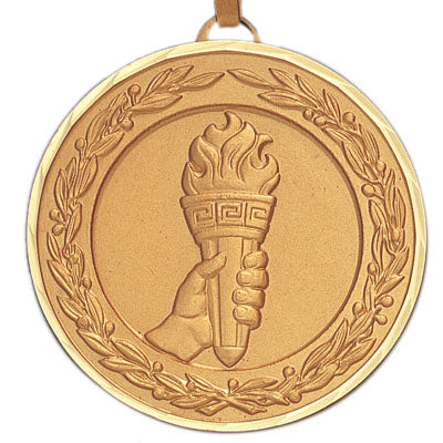 2 Inch Die-Struck Achievement Medal in Gold, Silver, or Bronze