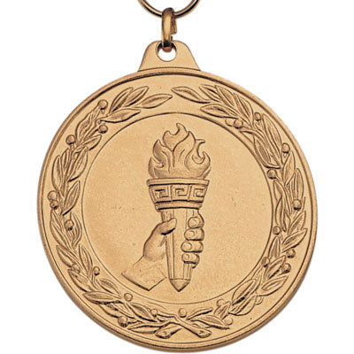 2 Inch Die-Struck Achievement Medal in Gold, Silver, or Bronze