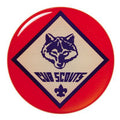 2-Inch in Diameter Round Metal Mylar-Epoxy Cub Scouts Peel-and-Stick Insert