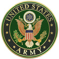 2 INCH ETCHED ENAMELED BRASS U.S. ARMY SHIELD EMBLEM MEDALLION INSERT
