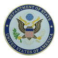 2 INCH ETCHED SOFT ENAMELED DEPT. OF STATE MEDALLION INSERT