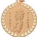 2 Inch First Place Medal in Gold with Customizable Back