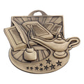 2 INCH LAMP OF LEARNING MEDAL - MULTIPLE COLORS