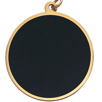2 INCH ROUND BLACK SCREENED BLANK MEDAL FOR ENGRAVING