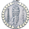 2 Inch Second Place Medal in Silver with Customizable Back
