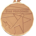 2 Inch Customizable Star Performer Medal in Gold