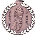 2 Inch Third Place Medal in Bronze with Customizable Back