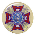 2-Inch in Diameter Round Metal Mylar-Epoxy Veterans of Foreign Wars Peel-and-Stick Insert