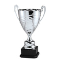 21-1/2 INCH BRIGHT POLISHED SILVER METAL ITALIAN TROPHY CUP