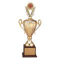 21 INCH RAVENNA SERIES TROPHY WITH 11 INCH METAL GOLD CUP TAKES RISER AND INSERT