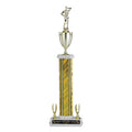 22-1/2, 23-1/2, 24-1/2 INCH SPLASH ONE COLUMN TROPHY WITH CUP AND EAGLE TRIMS