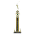 22-1/2, 23-1/2, 24-1/2 INCH SPLASH ONE COLUMN TROPHY WITH EAGLE TRIMS, HOLDS 2 INCH INSERT AND TAKES FIGURE