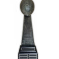 22-1/2 INCH ANTIQUE SILVER PERPETUAL FANTASY FOOTBALL TROPHY WITH 24 NAME PLATES