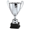 24-1/2 INCH BRIGHT POLISHED SILVER METAL ITALIAN TROPHY CUP