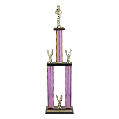 26, 28, 29 INCH THREE COLUMN MOONBEAM TROPHY WITH EAGLE TRIMS AND TAKES FIGURE