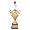 27 INCH RAVENNA SERIES TROPHY WITH 15 INCH METAL GOLD CUP TAKES RISER AND INSERT OR FIGURE