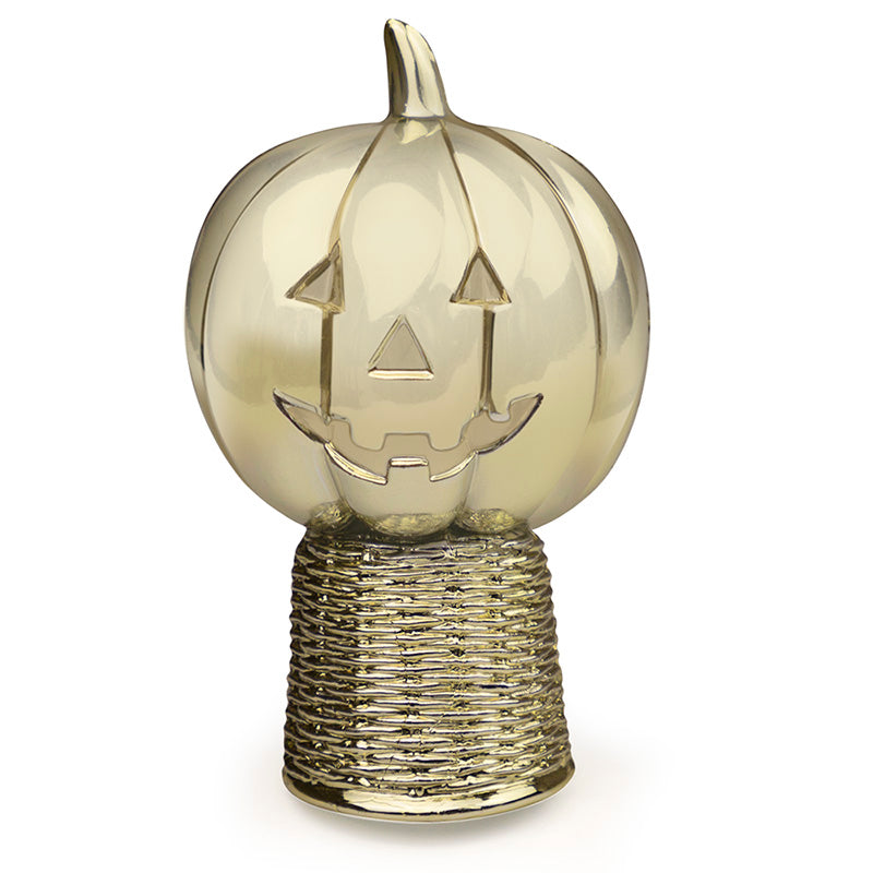 3-1/2 INCH GOLD PLASTIC JACK O'LANTERN TROPHY FIGURE