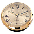 3-1/2 INCH QUARTZ CLOCK GOLD