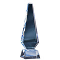 11 X 3-1/2 INCH OPTICAL CRYSTAL OBELISK AWARD