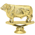 3-1/4 INCH GOLD PLASTIC HEREFORD BULL TROPHY FIGURE