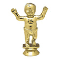 3-1/4 INCH GOLD PLASTIC STANDING BABY TROPHY FIGURE