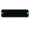 3-1/4 X 1 INCH BLACK SCREENED PERPETUAL GOLD BORDER PLATE