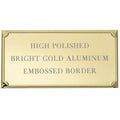 3-1/8  X 1-9/16 GOLD ALUMINUM PLATE
