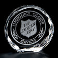 3-3/4 INCH DIAMOND FACETED ROUND CRYSTAL