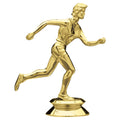 3-3/4 INCH GOLD PLASTIC FEMALE TRACK TROPHY FIGURE