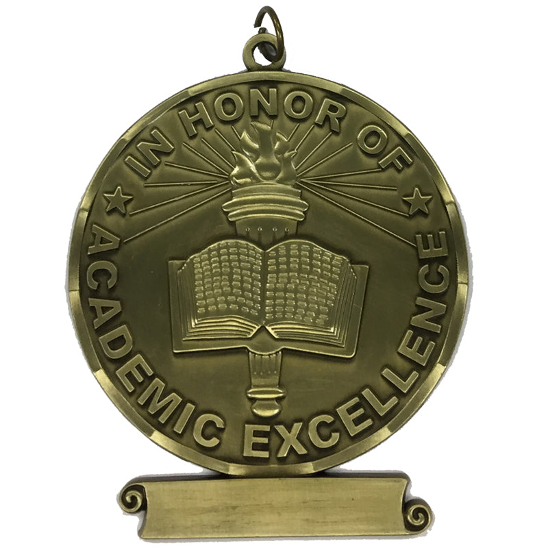 3 Inch Excellence Sculptured Medal in Gold – Graduation Inc.