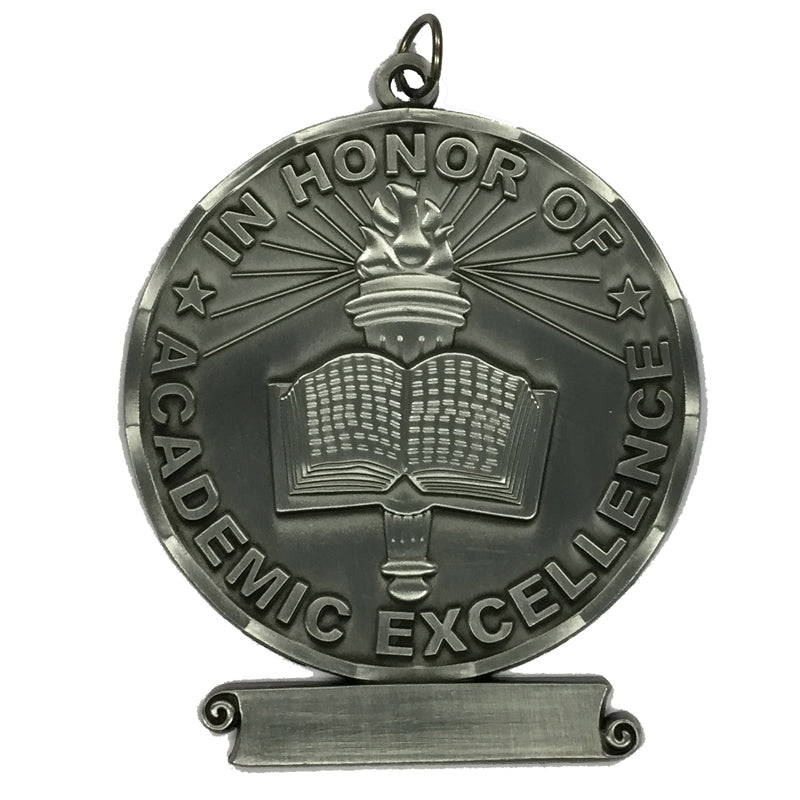 3 Inch Excellence Sculptured Medal in Silver