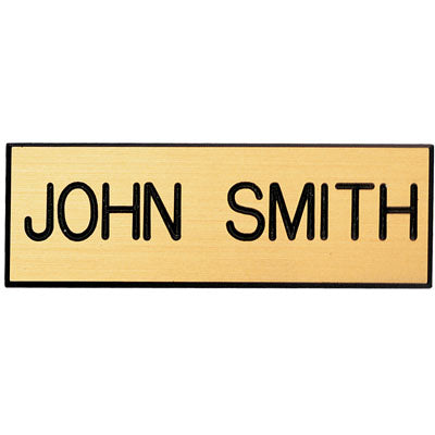 3 X 1 INCH CLUTCH BACK FINDING PIN GOLD PLASTIC NAME BADGE